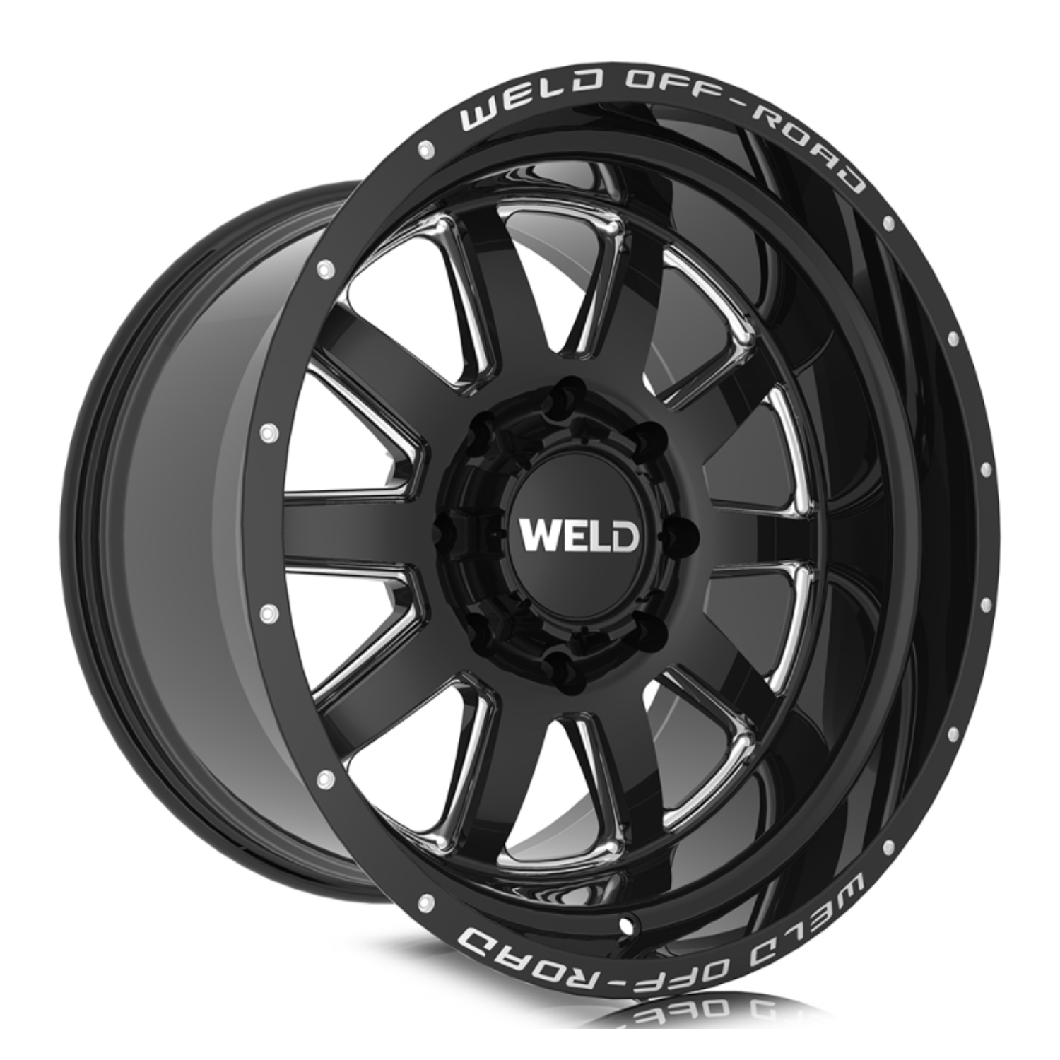 Weld Offroad W102 Stealth 20x10 5x114.3/5x127 -18et Gloss Black Milled ...
